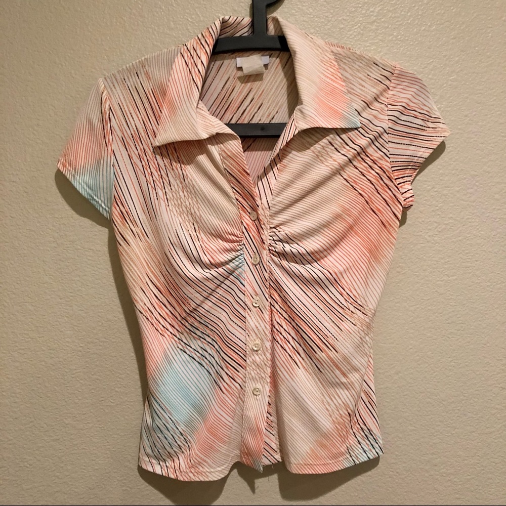 Vintage stretchy polo shirt